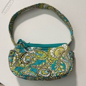 Vera Bradley Maggie Peacock Shoulder Bag Turquoise/Lime/Teal Paisley Print